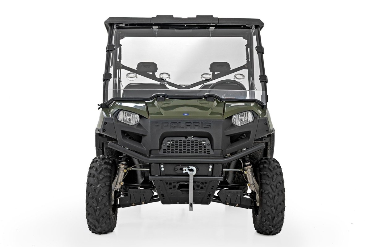 Polaris Ranger 570 Full Windshield - Front - Rough Country - Vented, Scratch-Resistant Polycarbonate (.25 in) with 4 Adjustable 360° Vents